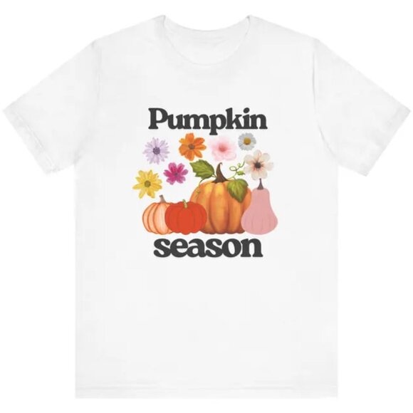 Tops - Pumpkin Season Unisex Tee, Fall Shirt, Halloween Tee, Autumn Shirt